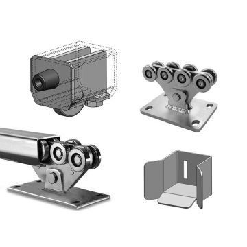 Feronerie poarta culisanta autoportanta in consola 600KG, sina 6m Galvanizata, C75/8
