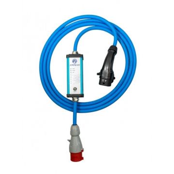Incarcator portabil pentru vehicule electrice monofazic si trifazic, 22kW, 32A, Type 2, IP65, AmpEvo AMP322MC-B/C