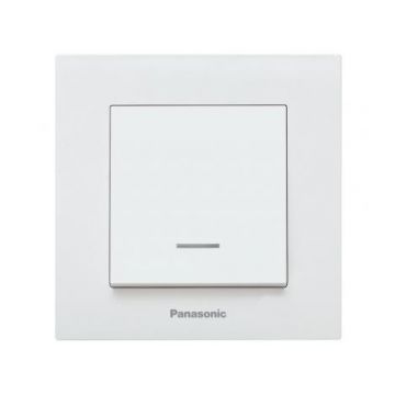 Intrerupator cu LED normal/deschis cu montaj incastrat, IP 20, Karre Plus Panasonic P-KP1L Intrerupator cu LED normal/deschis cu montaj incastrat, IP 20, Karre Plus Panasonic P-KP1L