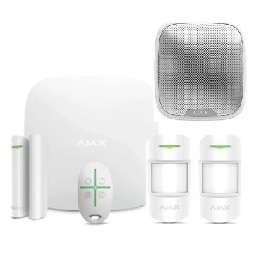 Kit sistem de alarma IP / GSM wireless Ajax 3 zone si sirena exterior KITAjax3SIR