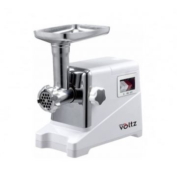 Masina de tocat carne Oliver Voltz, 2000W, accesoriu rosii, carnati, chiftele, 3 site incluse, Alba Masina de tocat carne Oliver Voltz, 2000W, accesoriu rosii, carnati, chiftele, 3 site incluse, Alba