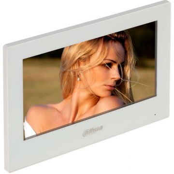 Monitor compatibil cu videointerfonul IP Dahua, Intrare alarma, PoE, touchscreen 7 inch, VTH2621GW-P