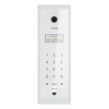Post exterior videointerfon, blocuri 255 apartamente, alb, aparent, Electra expert, VPM.0BS03.ELWE5