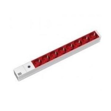 Prelungitor 8 prize Schuko 2m Rosu Prelungitor 8 prize Schuko 2m Rosu