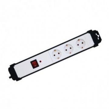 Prelungitor de retea IP20 3 prize 2m White Prelungitor de retea IP20 3 prize 2m White