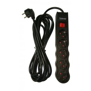 Priza cu protectie prelungitor Defender PP-5-30 v2 5 prize 3m Priza cu protectie prelungitor Defender PP-5-30 v2 5 prize 3m