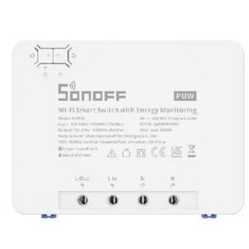 Releu inteligent wireless de mare putere SONOFF POWR3, Wi-Fi 2.4 GHz, montare sina DIN