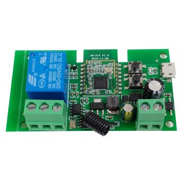 Releu smart cu 1 canal, 5V-32V, dry contact, Zigbee + RF, SmartWise, SMW-REL-532V-1RF-ZB
