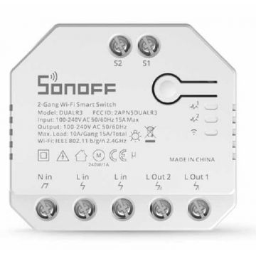 Releu Wireless doua canale 10A SONOFF DUAL R3