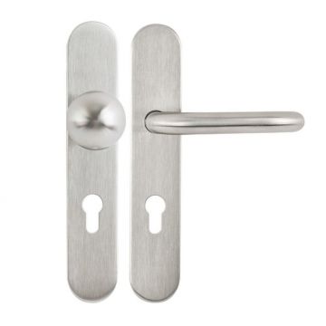 Set de manere cu clanta tubulara, buton fix drept, shield intreg, interax 90 mm, YH-D90L-90 Set de manere cu clanta tubulara, buton fix drept, shield intreg, interax 90 mm, YH-D90L-90