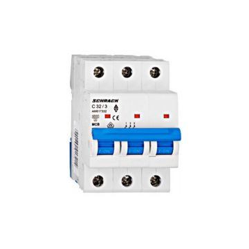 Siguranta automata tripolara C32A 6kA SCHRACK AM617332