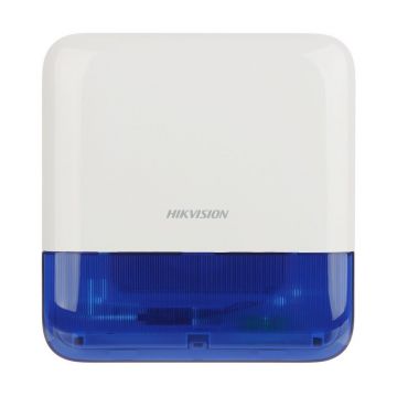 Sirena Tri-X wireless de exterior, led albastru cu flash, HIKVISION AX PRO DS-PS1-E-WE-B