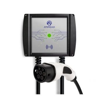 Statie de incarcare EV monofazata universala, 7.4kW, 32A, Cablu Type 2, RFID, Bluetooth, Ampevo AMP107T2GC-CPR