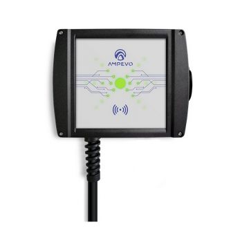 Statie de incarcare masini electrice, Type 2, Monofazata, 7.4kW, 32A, RFID, Bluetooth, semnalizare LED-uri, IK10, IP65, Ampevo AMP107T2GO-CPR