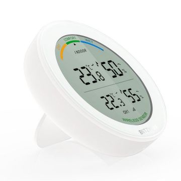 Statie meteo wireless, display alb, suporta 3 senzori, monitorizeaza temperatura, BW-WS01