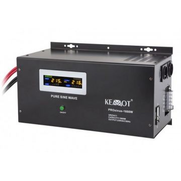 UPS Kemot pentru centrale termice, cu SINUS PUR, 1600W, baterie 12V, URZ3411