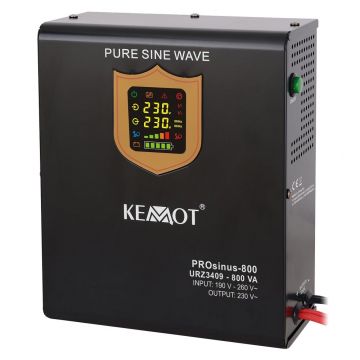 UPS pentru centrale termice, cu Sinusoida PURA, 500W, pentru baterii de 12V, Kemo ProSinus, URZ3409