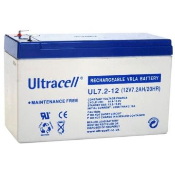 Acumulator 12V, 7.2Ah, VRLA, universal, Ultracell UL7.2-12 F2 Acumulator 12V, 7.2Ah, VRLA, universal, Ultracell UL7.2-12 F2