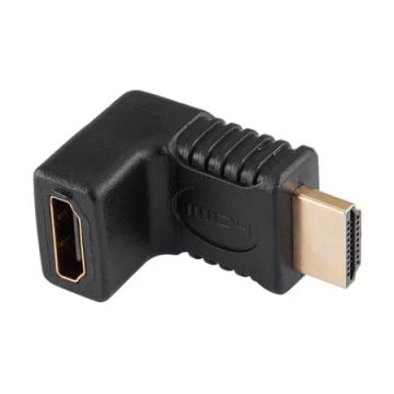 Adaptor HDMI tata si mama ZLA0666, unghi 90 grade, negru