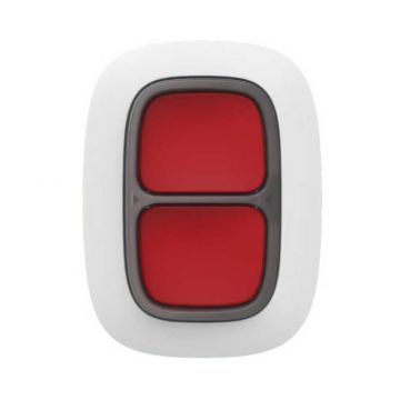 Buton de panica dublu wireless Ajax, 868 Mhz 1.3km, IP55, alb, AJAX DOUBLE BUTTON WH