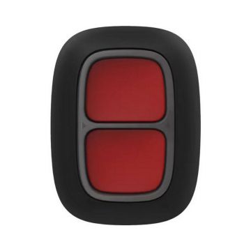 Buton de panica dublu wireless Ajax, 868 Mhz 1.3km, IP55, negru, AJAX DOUBLE BUTTON BL