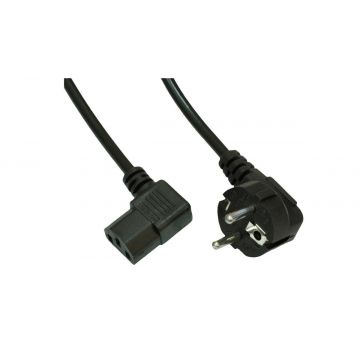 Cablu de alimentare AK-PC-02A, 250V, 10A, 1.5m, negru, cu impamantare