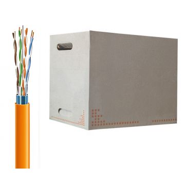 Cablu FTP CAT5E, din cupru, 4x2x24 AWG, LSZH, rola 305m, Safer ADM-FTP5E-LSZH-305M