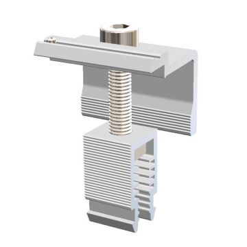Clema de capat cu clips, pentru prinderea panourilor solare, surub inclus, Aerocompact CLE10