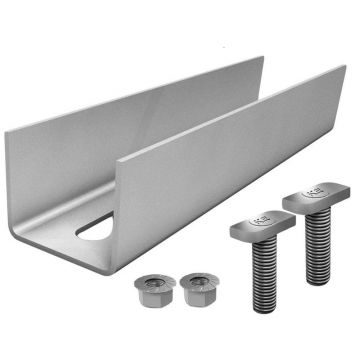 Conector sina SolidRail XS, Pentru profile Light si UltraLight, K2 Systems 1004107, Aluminiu