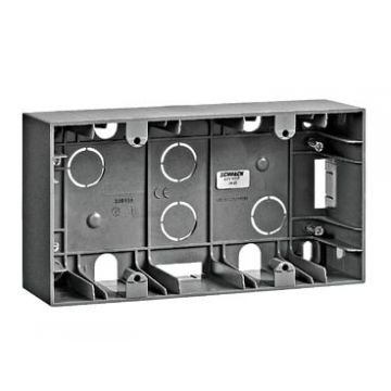Cutie aplicata pentru 2 aparate, ABS, antracit, 154x 83x 42mm, Schrack EV115307