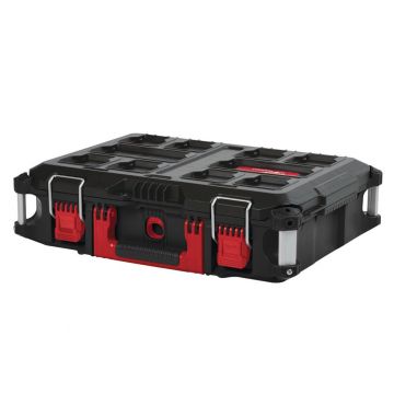 Cutie depozitare Packout Milwaukee, modulara, colturi metalice ranforsate, maner transport, sistemul One Key, IP65, 4932464080