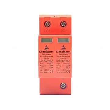 Descarcator curent continuu, 2 poli, 1000VDC Climatherm LD-SPD2P-40kA