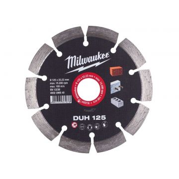 Disc diamantat Milwaukee, DUH 125mm, pentru piatra, tigla din beton, granit, 4932399540