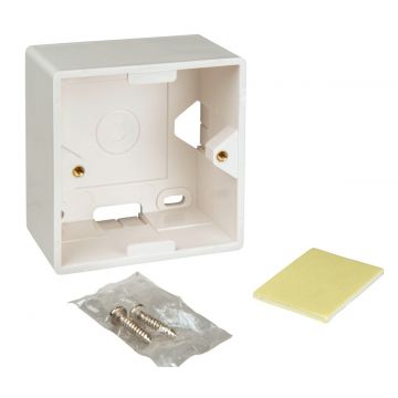 Doza aparenta 80x80mm pentru HSEDx2UWxx, RAL 9010, IP20, Schrack HSEAP842WF Doza aparenta 80x80mm pentru HSEDx2UWxx, RAL 9010, IP20, Schrack HSEAP842WF