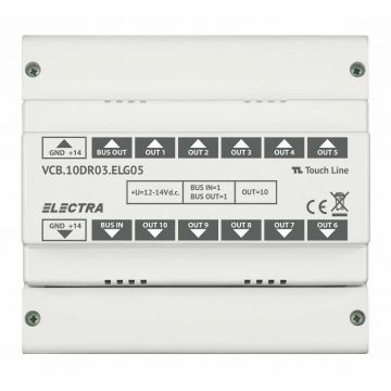 Doza derivatie video Electra VCB.10RJ3.ELGTL, 10 Familii, conexiune RJ45