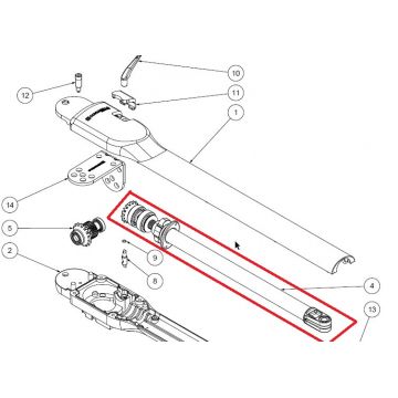 Grup piston filetat compatibil cu automatizarea Comunello RAM 500, RG30970X
