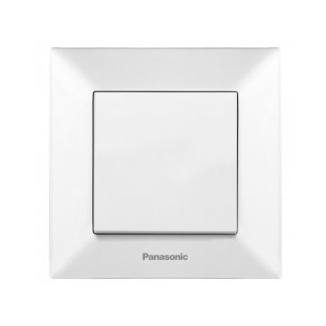 Intrerupator simplu, 10AX, Panasonic P-A1, 250V, alb, incastrat, plastic, IP20 Intrerupator simplu, 10AX, Panasonic P-A1, 250V, alb, incastrat, plastic, IP20