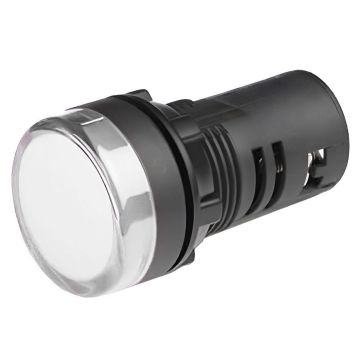 Lampa de semnalizare, LED, alb, diametru 22mm, 230V AC, Freder LS-WH-D22/230V