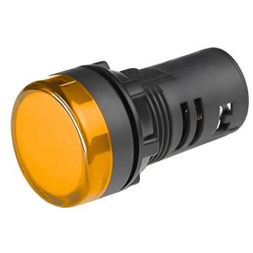 Lampa de semnalizare, LED, galben, diametru 22mm, 230V AC, Freder LS-Y-D22/230V
