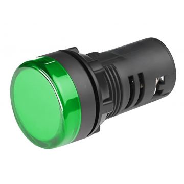 Lampa de semnalizare LED verde Freder LS-GR-D22/110V, 110V AC/DC, diametru montaj 22mm
