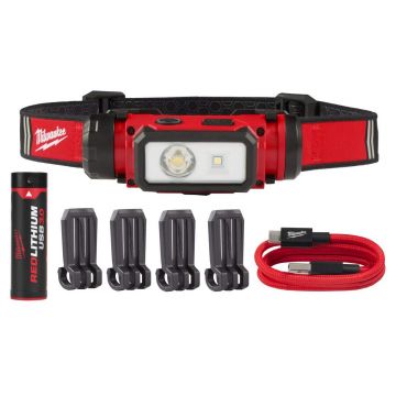 Lanterna frontala reincarcabila Milwaukee TRUEVIEW L4 HL2-301, 600 lumeni, incarcare prin USB, acumulator 4V, IP54, 4933479963