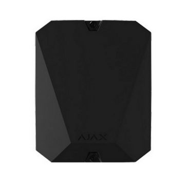 Modul pentru integrare detectori alarma cablati la sistem, 18 zone 868 MHz, suport 2EOL-3EOL, negru, AJAX MULTI TRANSMITTER BL