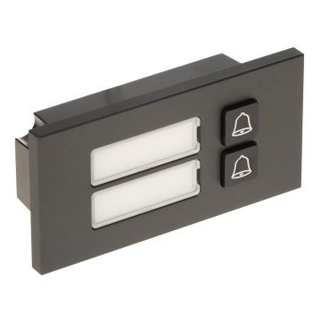 Modul videointerfon Dahua, 2 familii, IP66, IK07, aluminiu, grafit, VTO4202FB-MB2