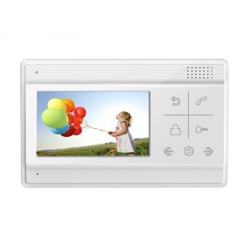 Monitor LCD 4.3 Inch color 4 fire, microfon, 14.5V DC, deschidere yala electromagnetica, Safer M2604AIHA