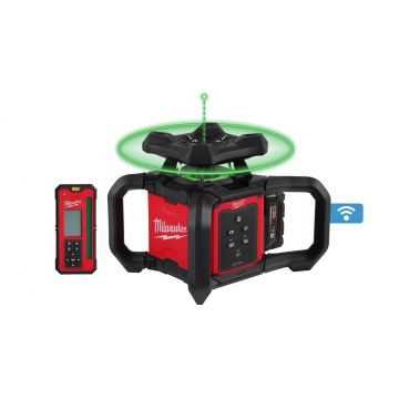 Nivela laser rotativa Milwaukee M18 RLOHVG300-501C, 300m, IP66, 360 grade, compatibil ONE-KEY, autonomie 32 ore, cu acumulator, 4933493194
