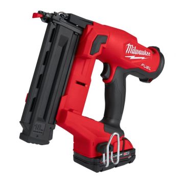 Pistol pentru cuie Milwaukee M18 FN18GS-202X, cuie 16-54mm, capacitate 110, 2 acumulatori M18 B2, sistem FUEL, 4933471407 Pistol pentru cuie Milwaukee M18 FN18GS-202X, cuie 16-54mm, capacitate 110, 2 acumulatori M18 B2, sistem FUEL, 4933471407