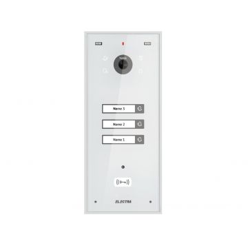 Post de exterior Electra VPM.03S03.ELWH4, pentru videointerfon, 3 familii, montaj aparent, conectori Plug and Play, IP44