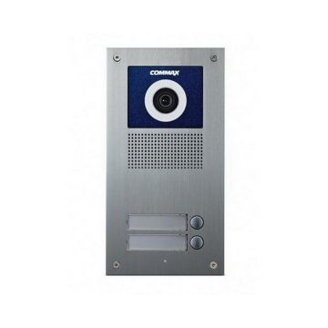 Post de exterior pentru videointerfon Commax, 4 fire, 2 familii, montaj ingropat, DRC-2UC