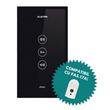 Post de interior audio Electra PAS.27N, tastatura touch, montaj aparent, carcasa ABS, IP31