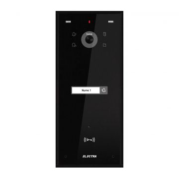 Post exterior videointerfon, 1 familie, negru, montaj aparent, Electra VPH.01S03.ELBTL